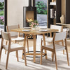 Square Dining Table for 2-4, 80cm Modern Small Kitchen Table for Dinner Room