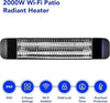 2000W Infrared Patio Heater - Wall Mounted, WiFi Enabled, IP65 Waterproof