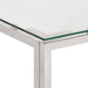 ShCuShan Coffee Table Stainless Steel and Tempered Glass,Coffee Table,Wood Y1M7
