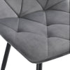 Set of 4 Velvet Dining Chairs Padded Seat Metal Legs Kitchen Home Office UK