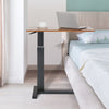 Gas-Lift Adjustable Overbed Table with Wheels Laptop Reading Workstation C Table