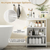 Modern Storage Cabinet w/2Doors & Open Compartment-White