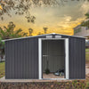 Galvanised Steel Garden Shed Outdoor Yard Tools Firewood Log Storage Organiser