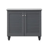 Shoe Rack Shoes Storage Cabinet Wooden Stand Copboard Unit Organiser 2 Doors
