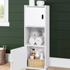 Waterproof Bathroom Storage Cabinet Free Standing Cabinet Organizer Unit White