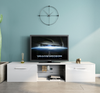 Mondeer 160cm LED TV Stand Cabinet Unit High Gloss Door MDF with RGB Lights