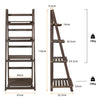 Foldable Plant Stand Wooden Ladder Shelf A Frame Display Shelf Flower Pot Holder