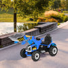 12V Battery Powered Kids Ride On Excavator Electric Motorized Truck Toy-Blue