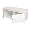 Large White Shoe Rack 2 Door Shoes Storage Cabinet Bench Hallway Ottoman