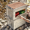 60L Collapsible Car Boot Storage Box With 3 Door Open & Wooden Board Table Tray