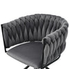 SWIVEL DINING CHAIRS SET OF 2/4/6 VELVET PADDED SEAT METAL LEG KITCHEN CHAIRS