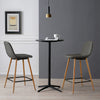2X Bar Stools Fabric/Faux Leather Pub Chairs Breakfast Kitchen Metal Leg Modern