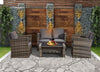 4 Piece Mix Grey Rattan Garden Sofa Set Outdoor Furniture Table Chairs & Cushion