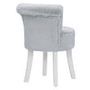 Dressing Table Stool Bedroom Plush Shaggy Low Back Makeup Vanity Chair