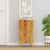 Camerina Side Cabinet Brown and Black 40x33.5x75 Solid Wood Z9M2