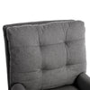 Accent Chair Upholstered Lounge Armchair with Footstool, Adjustable Backrest