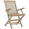 Folding Garden Chairs 8 pcs Grey 56x61x89 cm Solid Wood Teak vidaXL