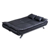 Leather 3 Seater Sofa Bed Couch 2 IN 1 Convertible Sofa Recliner Sleeper Bed New