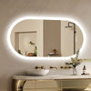 Large Oval LED Backlit Bathroom Mirror Defog Wall Vanity Mirror Washroom Bedroom