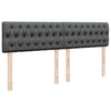 Box Spring Bed with Dark Grey 180x200 Fabric T1H8