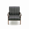 Armchair Stylish Living Room Accent Chair Wood Frame Armchair，Artificial Leather