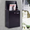 Wall Mounted Outdoor Large Lockable Mailbox Steel Locking Home Letter Post Box