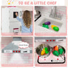 Kids Corner Kitchen Playset Pretend Wooden Play Kitchen Toy W/ Apron Chef Hat