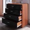 Gloss Frontage Chest Of 4 Drawers Cabinets Hallway Storage Bedroom Furniture UK