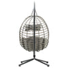 Hanging Rattan Basket Swing Chair Indoor Outdoor Egg Chair Seat Cushion w/ Stand