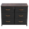 6 Drawer Chest of Drawers Metal Frame Bedroom Storage Cabinet Dresser Organizer