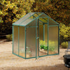 4/6/8/10*6FT Walk-In Transparent Sheets Greenhouse Plant Grow Galvanized Alumini