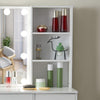 White Dressing Table With Drawers Mirror Stool Set Makeup Desk Vanity Table UK