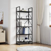 Bookcase 5 Tiers Book Shelf Shelving Display Storage Rack Wooden for Living Room