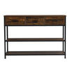 3-Tier Console Table Side Table With Drawer Shelf Bookcase Entryway Hallway Unit