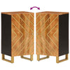 Camerina Side Cabinet Brown and Black 40x33.5x75 Solid Wood Z9M2