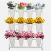 Flower Stand Shelf Display Stand Flower Shop Flower 3 Layers With 12 Buckets UK