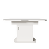 Extendable Oval Dining Table 110/130cm with Storage Compartments, Space-Saving