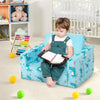 2-in-1 Toddler Fold out Couch Bed Sleeper Kids Convertible Sofa to Lounger