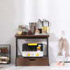 2-Tier Desktop Printer Stand Holder Shelf Printer Stand with Storage Drawer