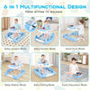 Anti-Rollover Toddler Walker & Activity Center w/ Adjustable Height Blue