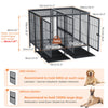 Heavy Strong Dog Cage Metal Kennel High Anxiety Dog Crate fr Porch Lawn Backyard