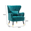 Luxury Velvet Armchair Oyster Shell Wingback Chair Upholstered Seat Leisure Sofa