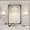 Rustic Industrial Metal Pipe Wall Mirror HD Make up Mirror Vertical / Horizontal