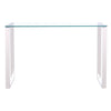 Modern Console Table Couch Table with Chrome Legs for Entryway Living Room
