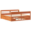 Bed Frame without Mattress Wax Brown Super King Solid Wood Pine