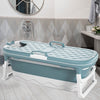 Folding Portable Bathtub Adult Children Bath Tub with Cover Spa Sauna Relaxing