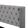 Merax Upholstered Bed Functional Bed from Storage Double Size Grey Velvet