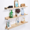 Set of 2 Wooden Floating Shelves Kids Bookshelf Wall Mounted Picture Ledge Shelf