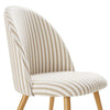 Dusk Iris Natural Stripe Linen Set of 2 Dining Chairs RRP £129