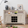 Kitchen Buffet Sideboard Rustic Cupboard Storage Organizer w/Wine Rack